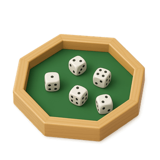Wood dice tray