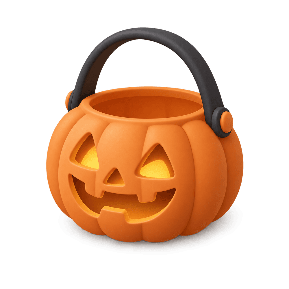 Pumpkin Bucket Lantern 3D icon
