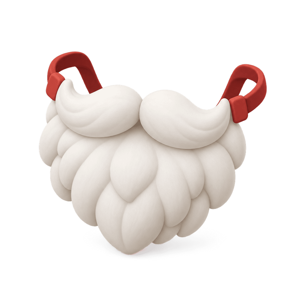 Santa Beard 3D icon