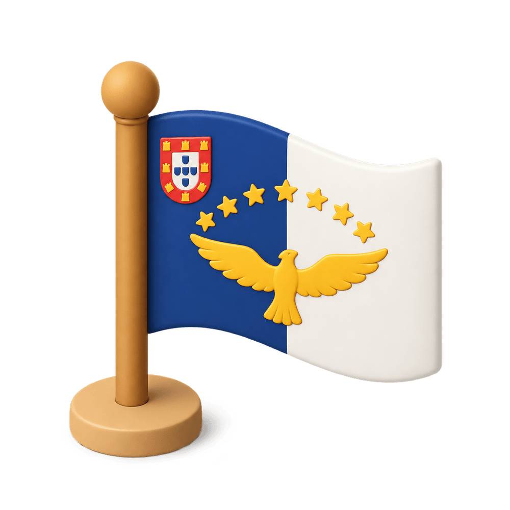 Azores Flag 3D icon