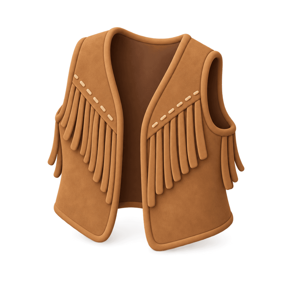 Fringed Suede Vest 3D icon
