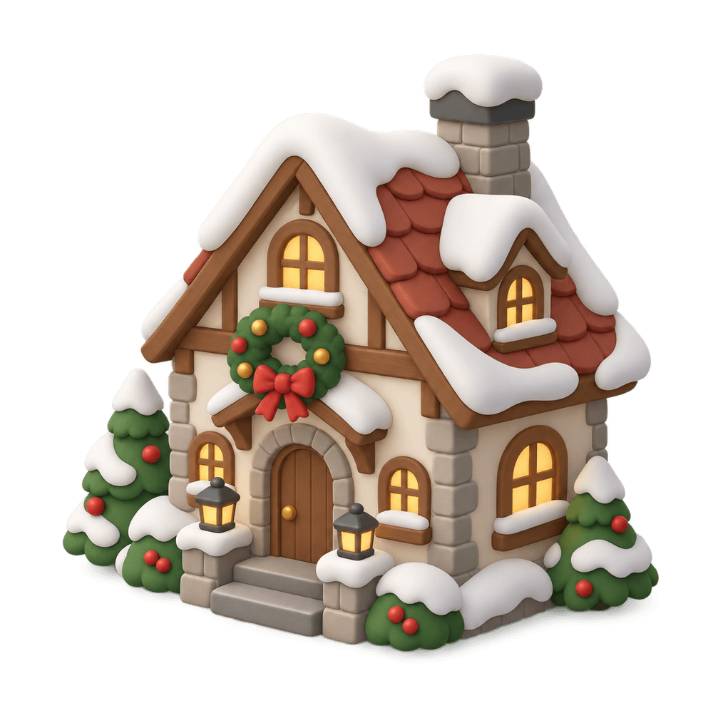 Christmas Village House 3D icon