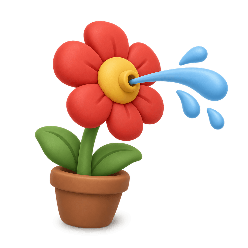 Squirting Flower 3D icon