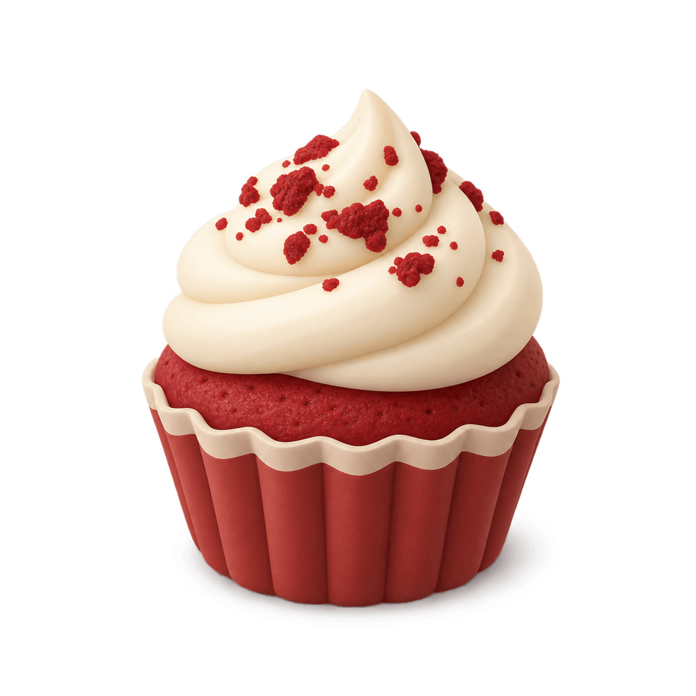 Red Velvet Cupcake 3D icon