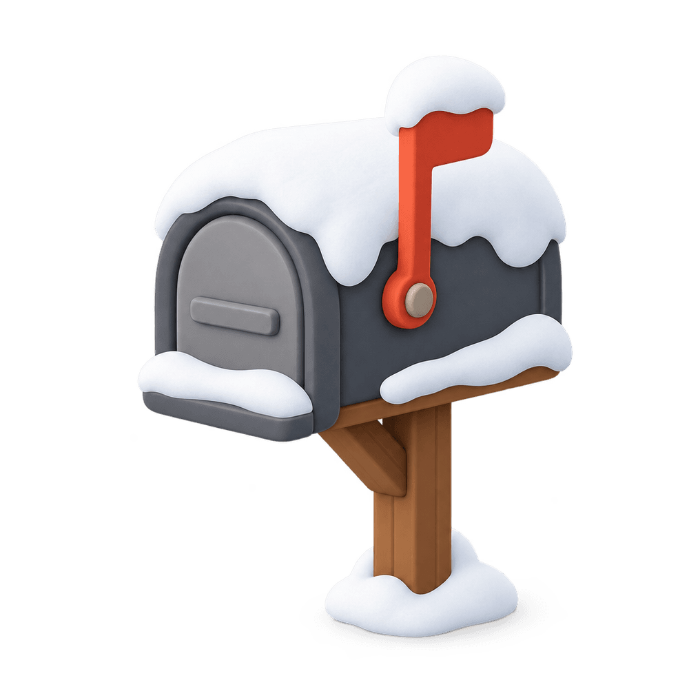 Snow-Covered Mailbox 3D icon