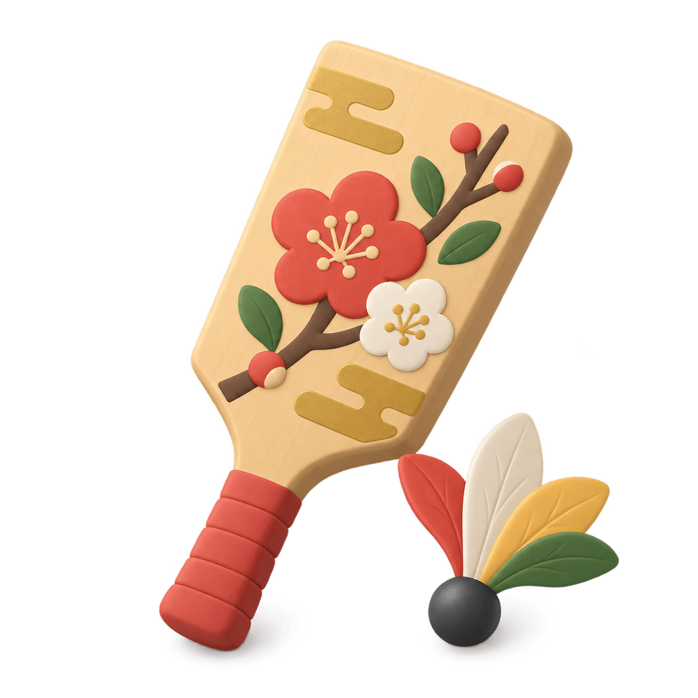 Hagoita Paddle 3D icon