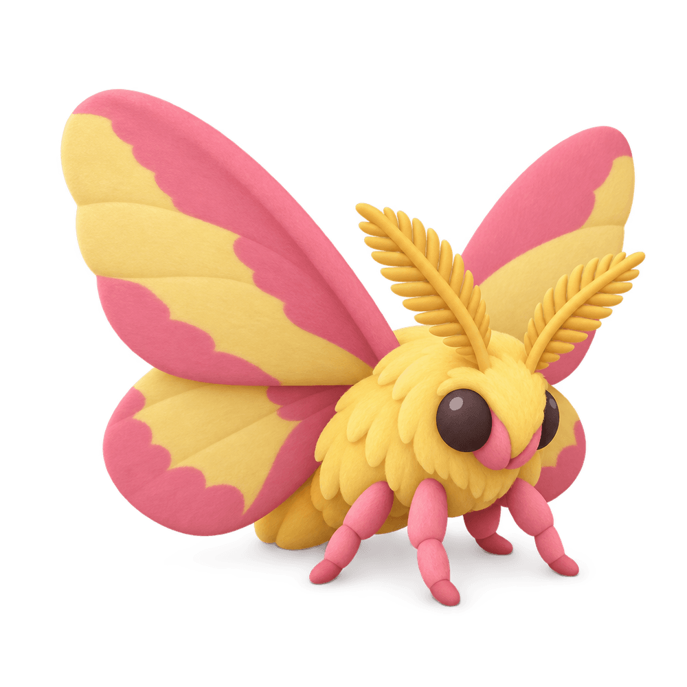Rosy Maple Moth 3D icon