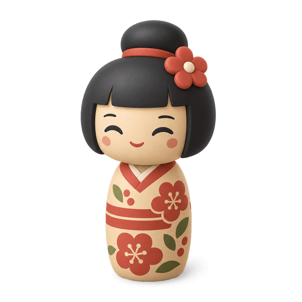 Kokeshi Doll 3D icon