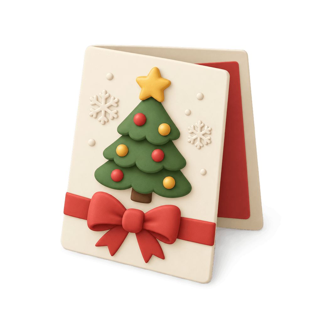 Christmas Card 3D icon
