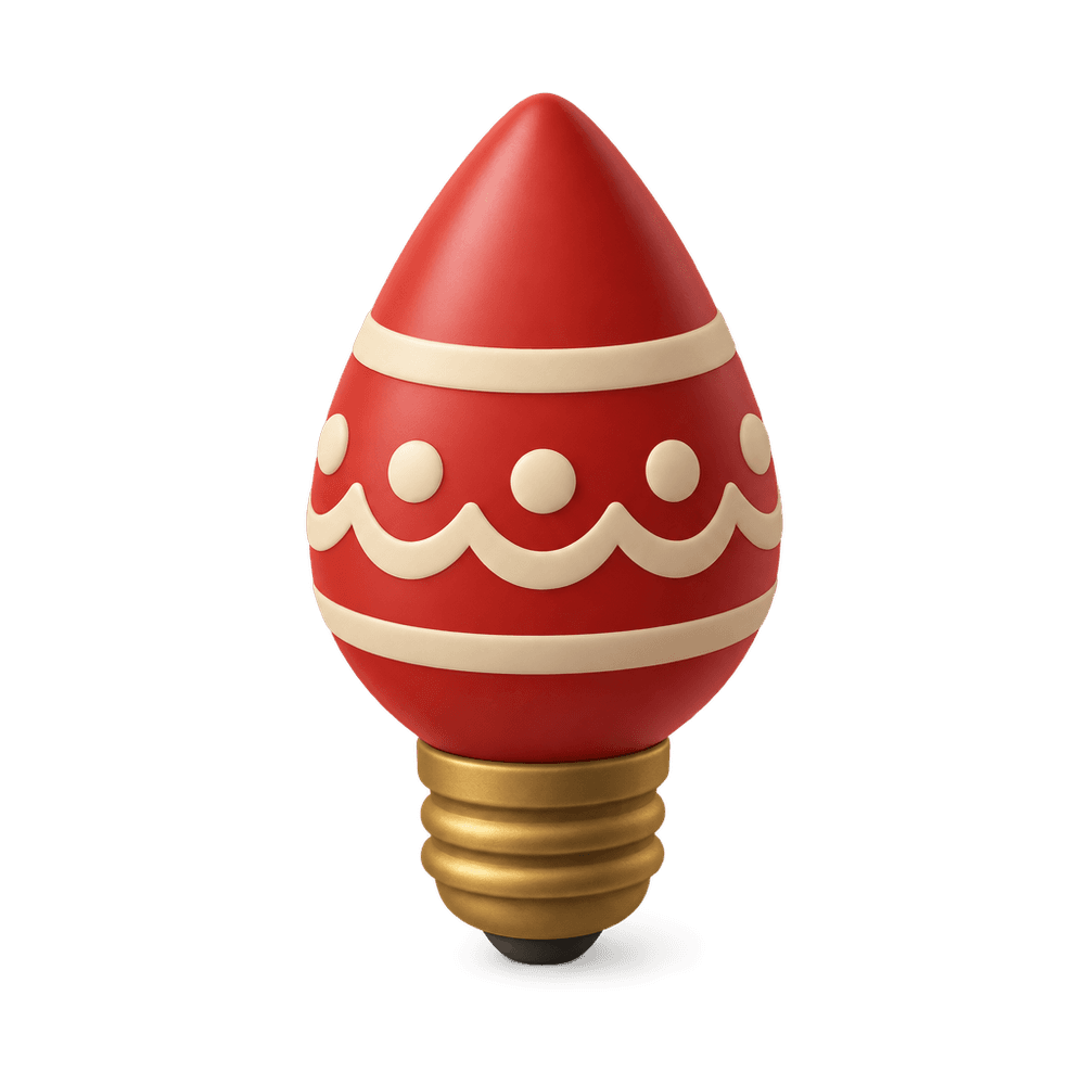 Vintage Christmas Bulb 3D icon