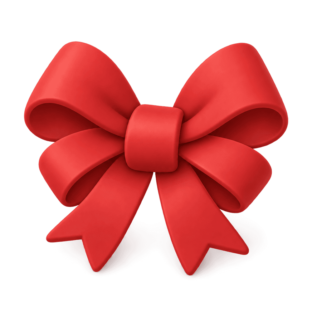 Big Red Gift Bow 3D icon