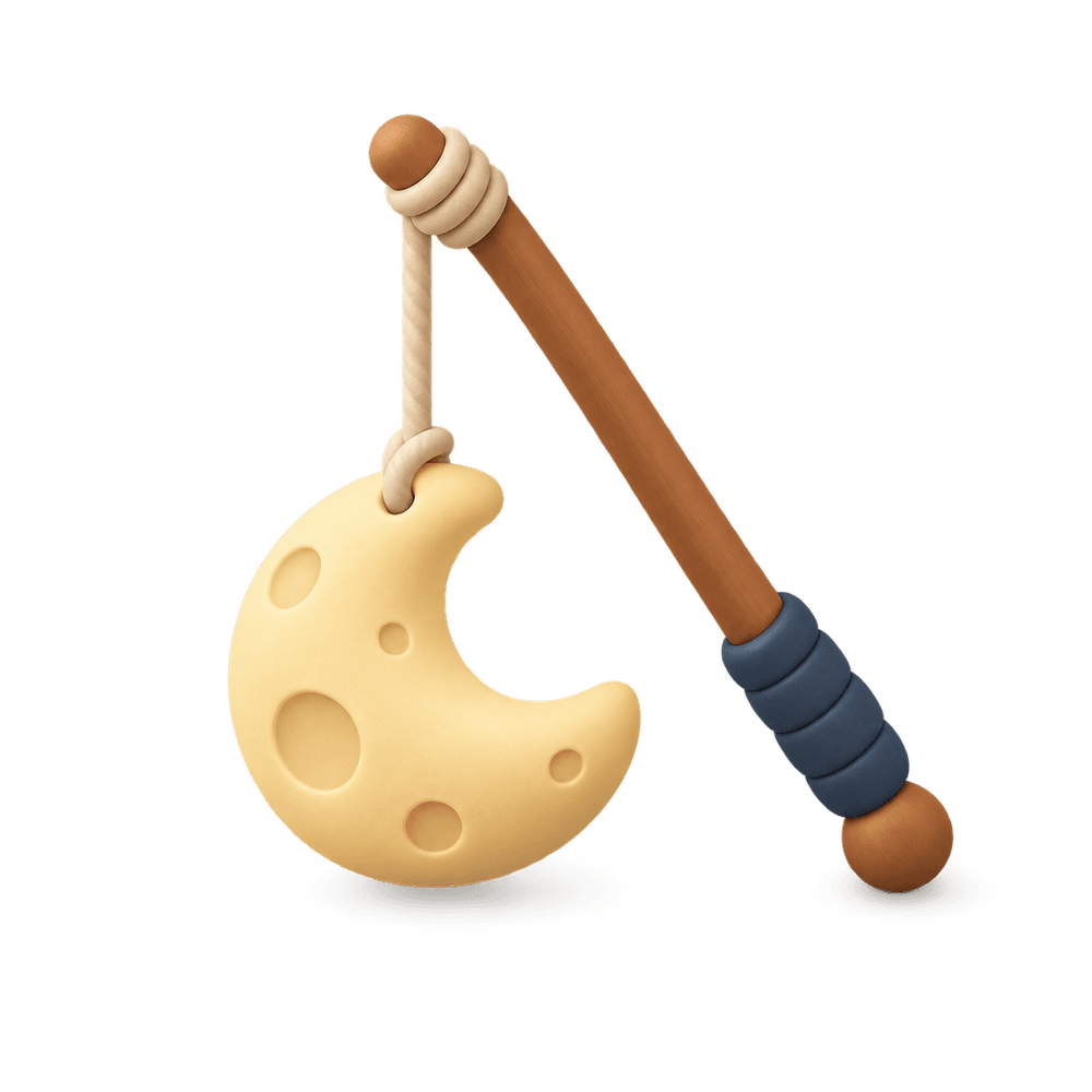 Moon on a String 3D icon