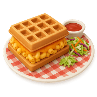 Mac & Cheese Waffle Melt
