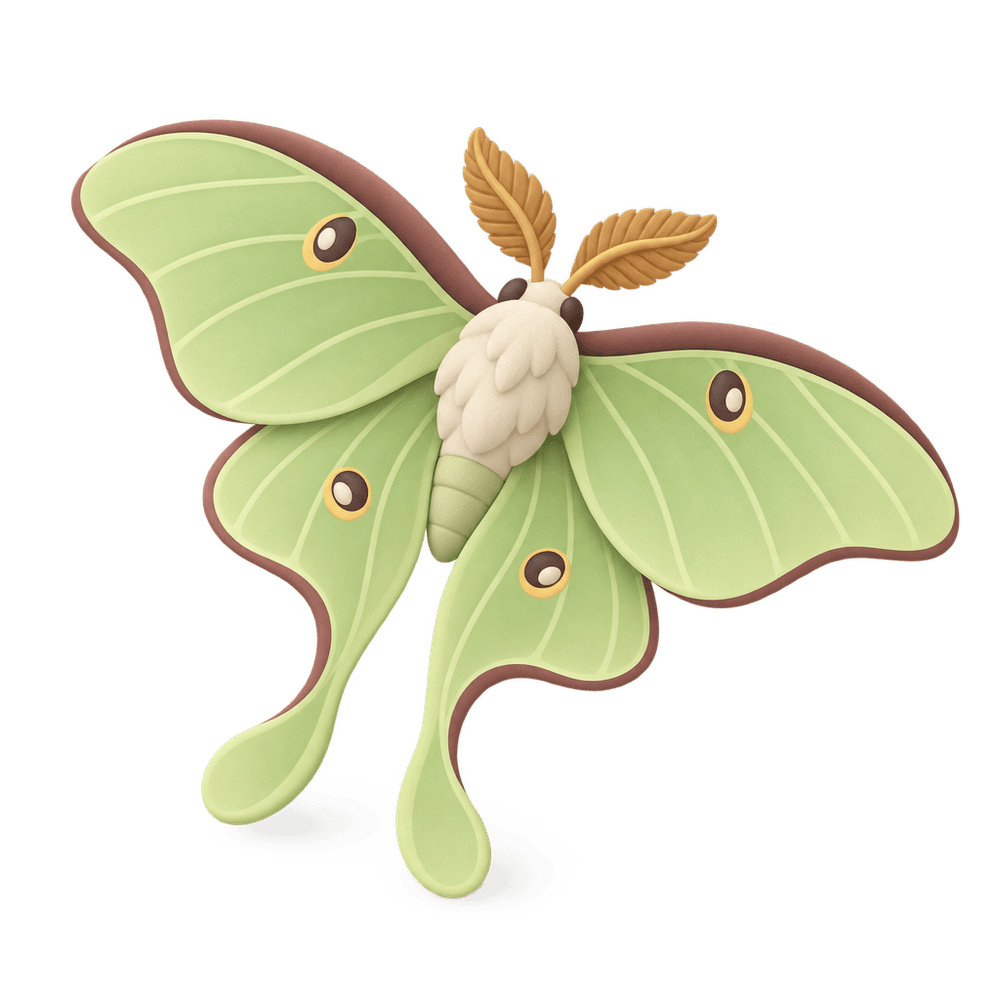 Luna Moth 3D icon
