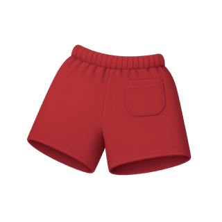 Red Cotton Shorts