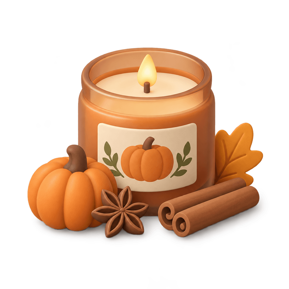 Pumpkin Spice Candle 3D icon