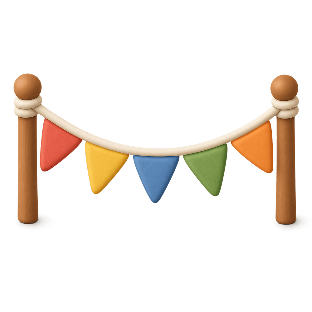 Flag Bunting 3D icon