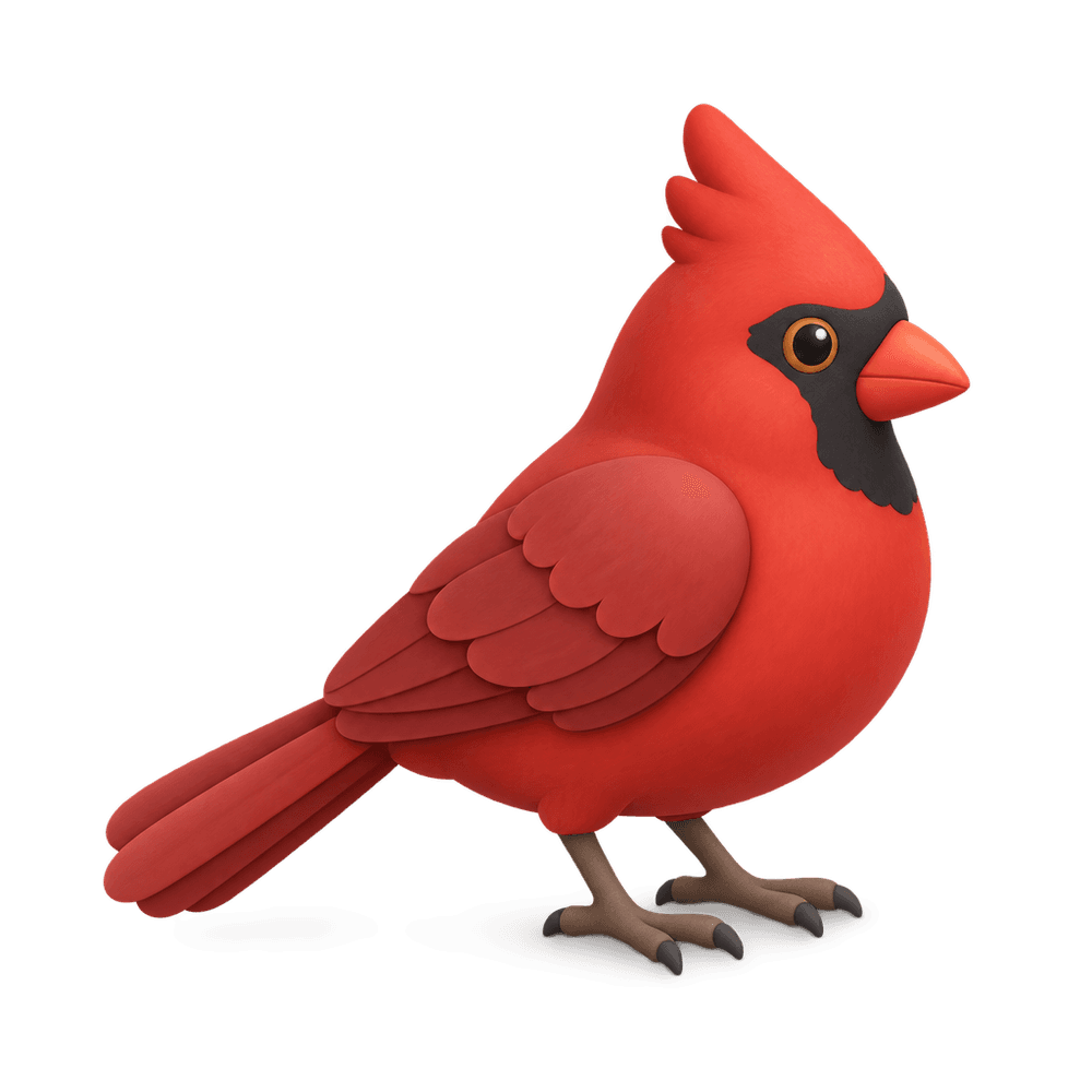 Northern Cardinal 3D icon