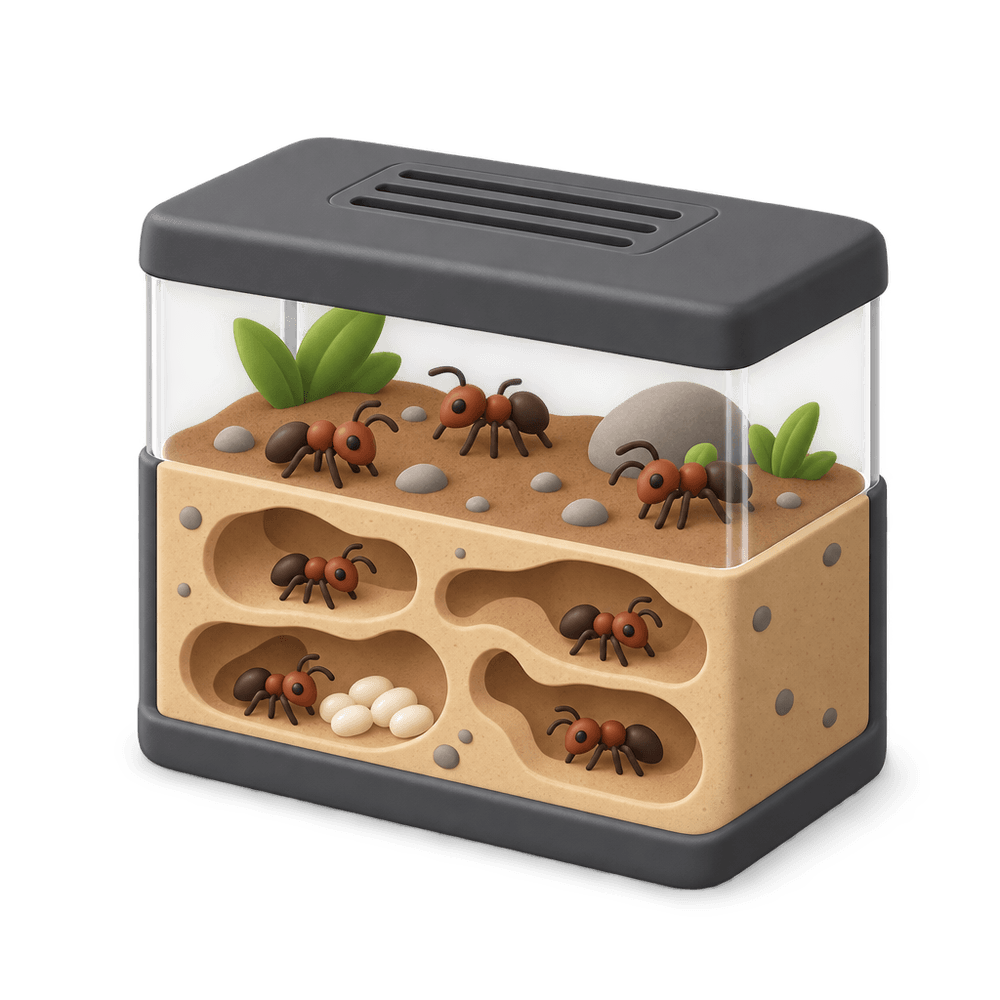 Ant Formicarium 3D icon