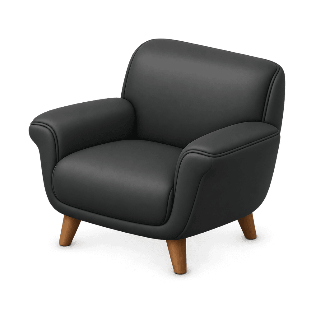 Leather Lounge Chair 3D icon