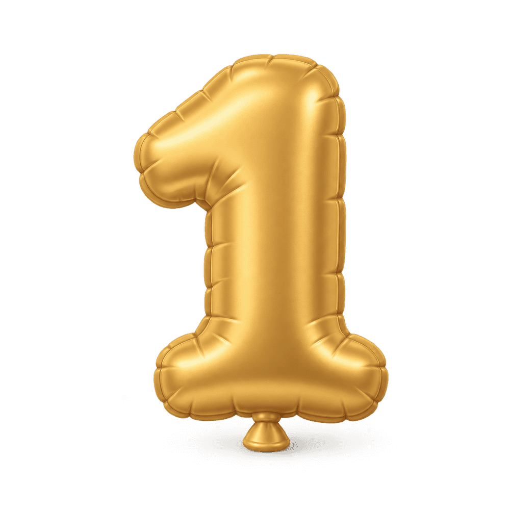 Foil Number Balloon 3D icon