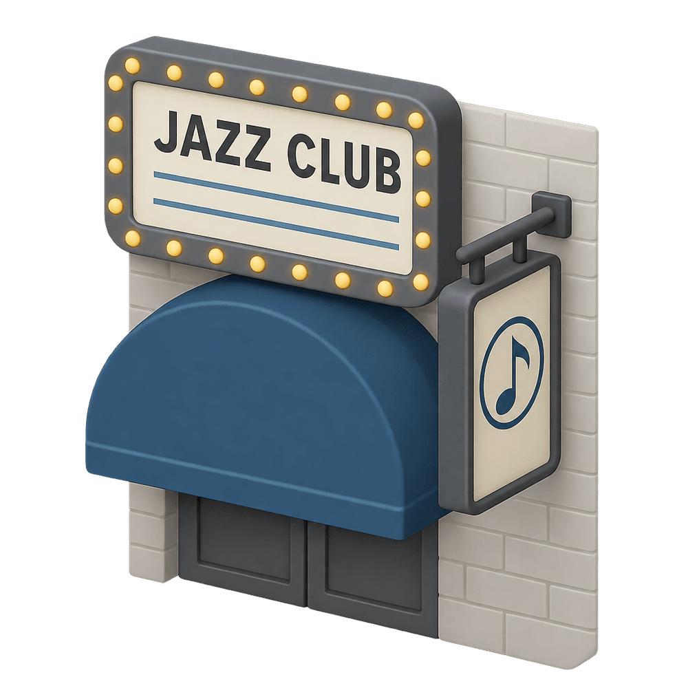 Jazz Club Storefront 3D icon