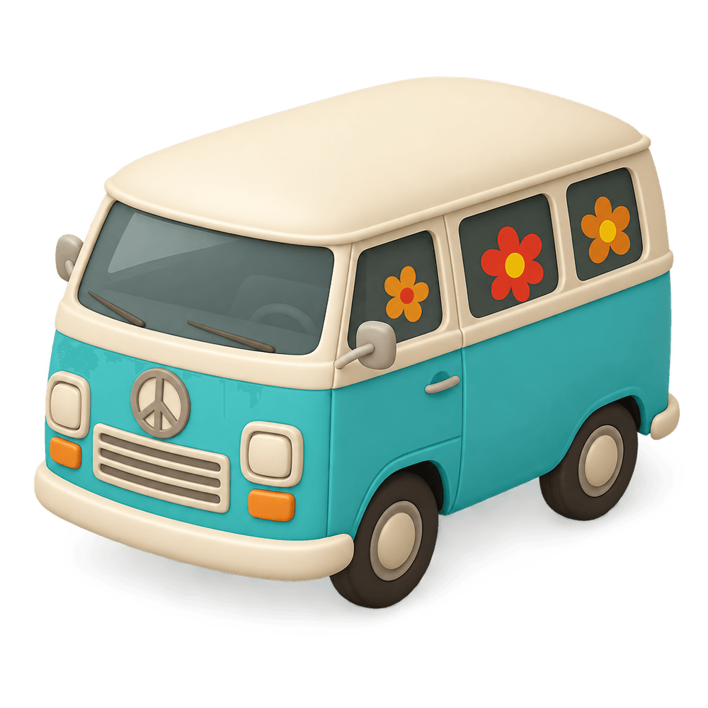 Hippie Van 3D icon
