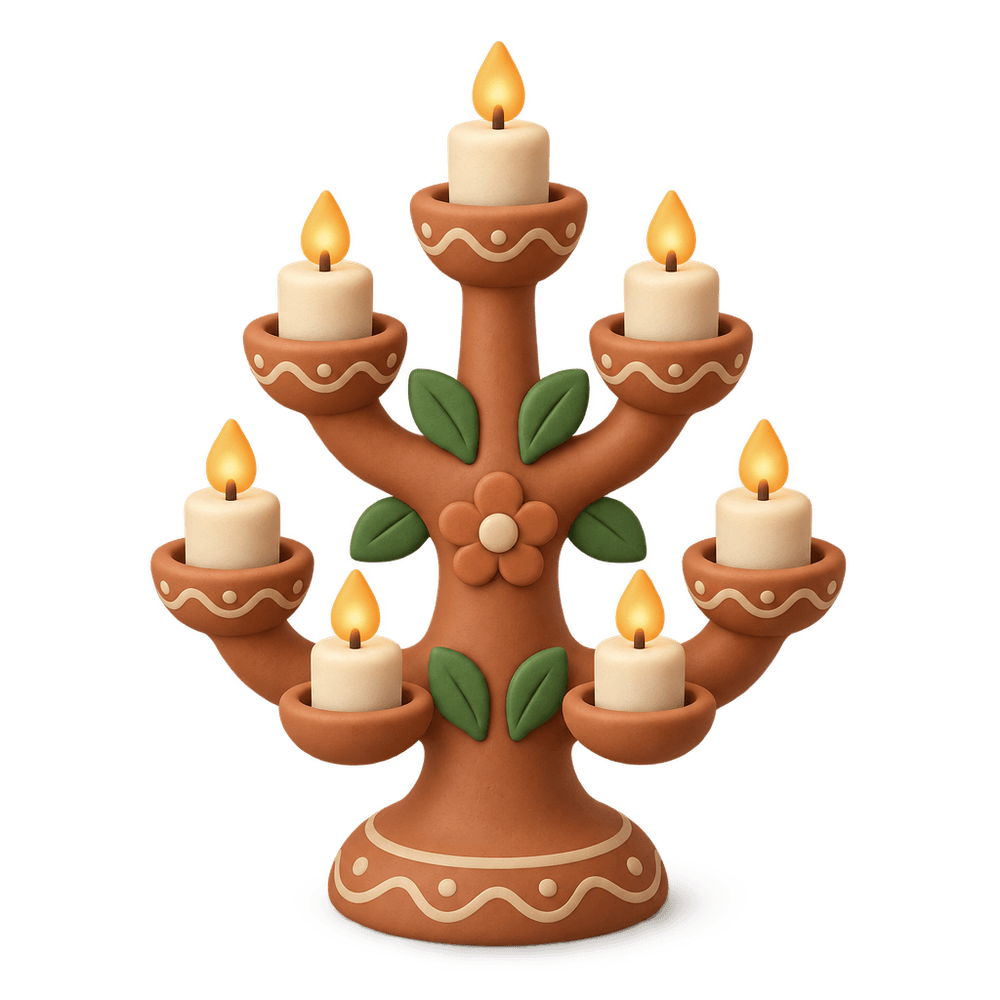Clay Candle Holder Tree 3D icon