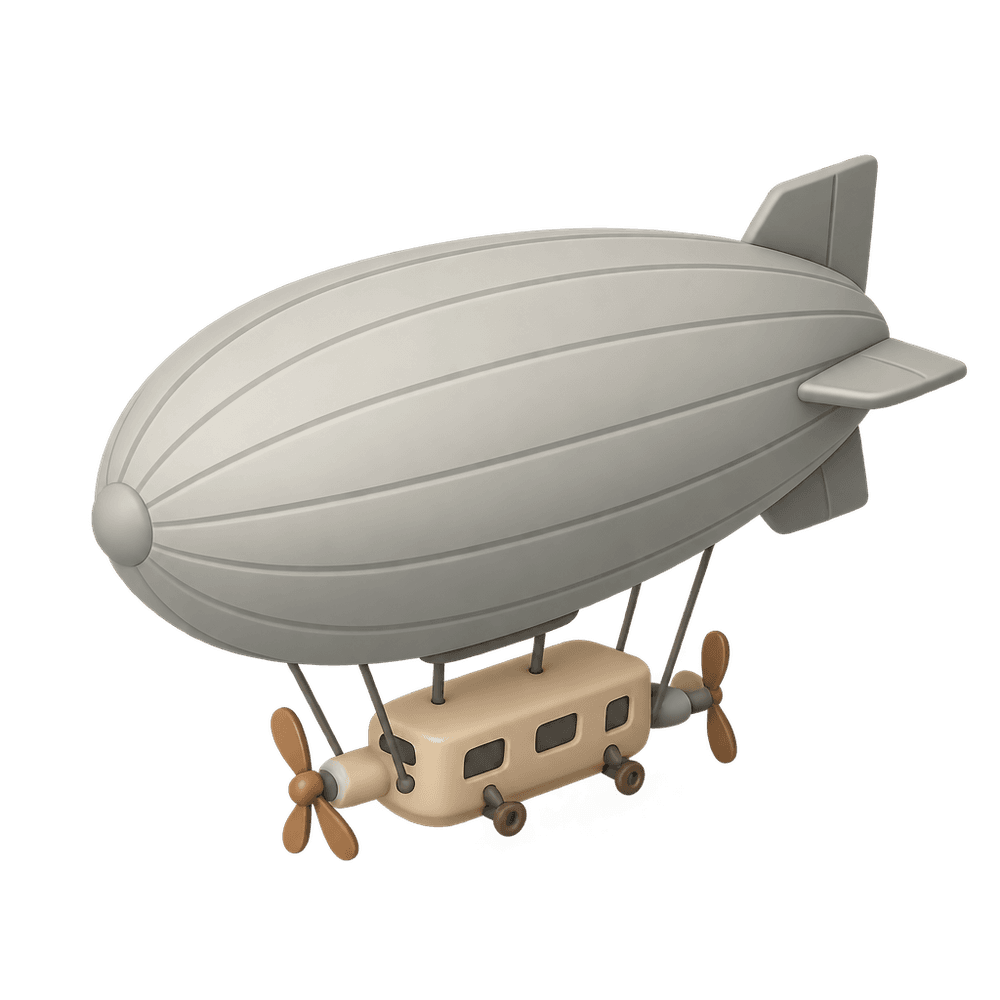 World War 1 Airship 3D icon