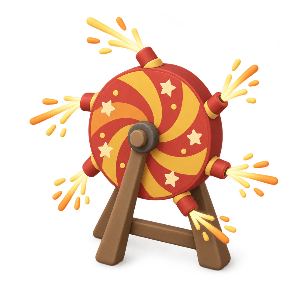 Catherine Wheel Firework 3D icon