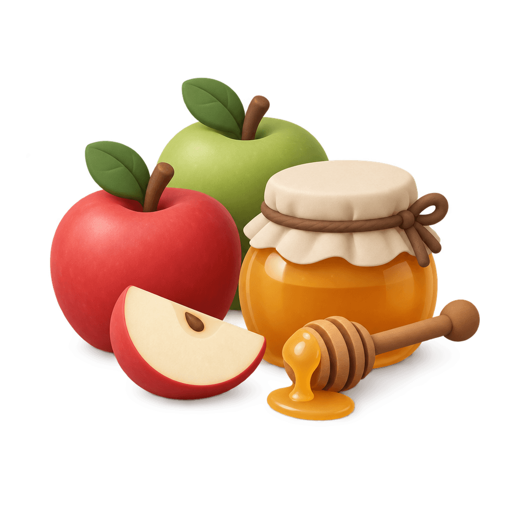 Apples and Honey 3D icon