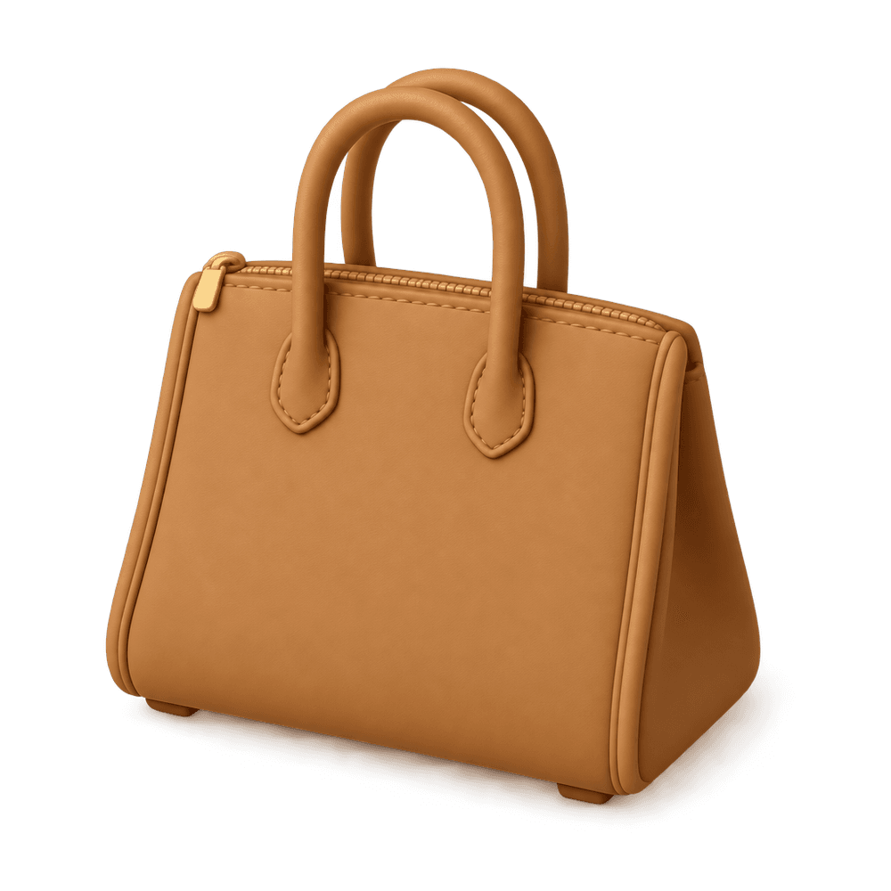 Structured Leather Handbag 3D icon