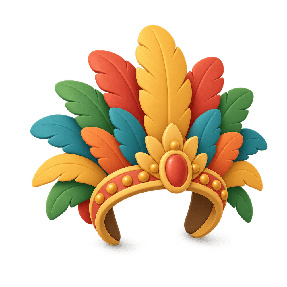 Feathered Carnival Headdress 3D icon