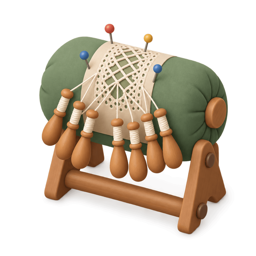 Bobbin Lace Pillow 3D icon