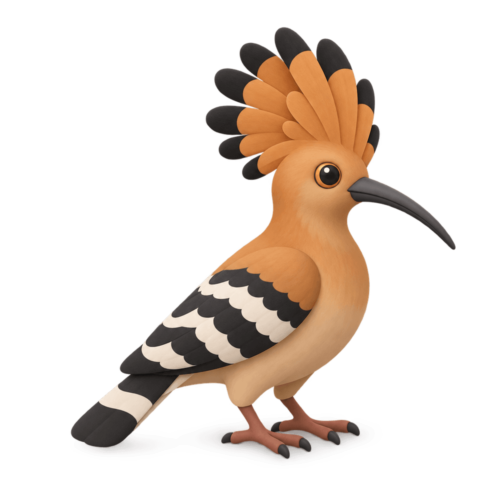 Hoopoe 3D icon