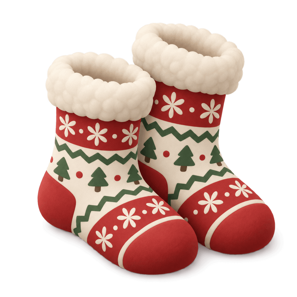 Fuzzy Holiday Socks 3D icon