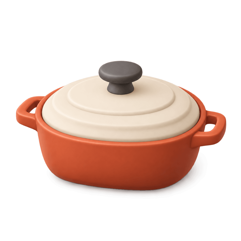 Covered Casserole Dish 3D icon