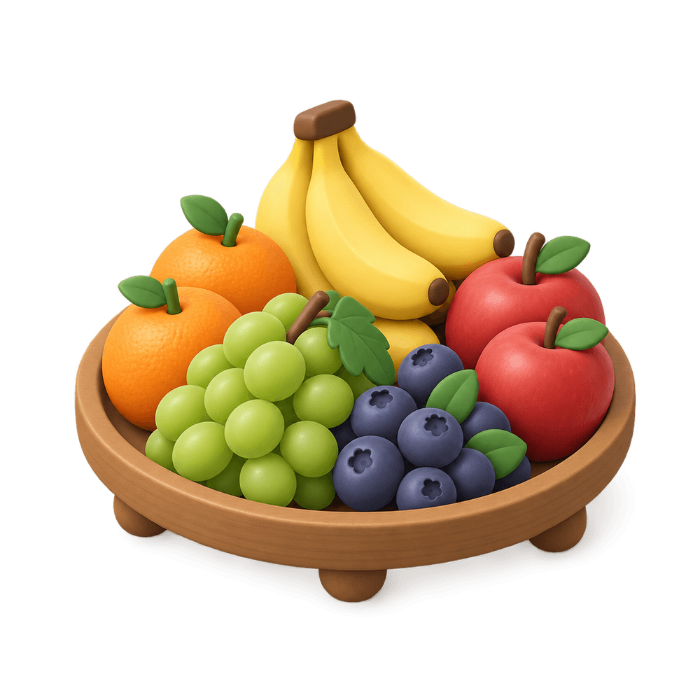 Five-Fruit Tray 3D icon