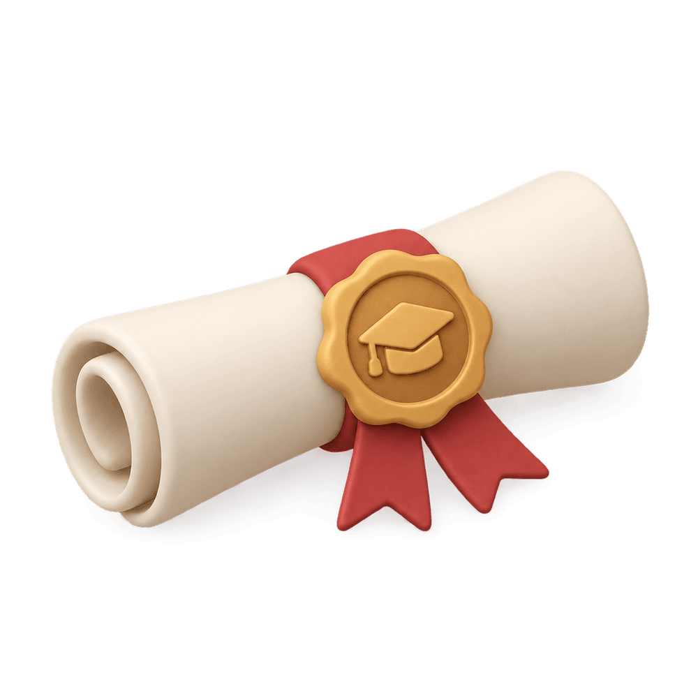 Diploma 3D icon