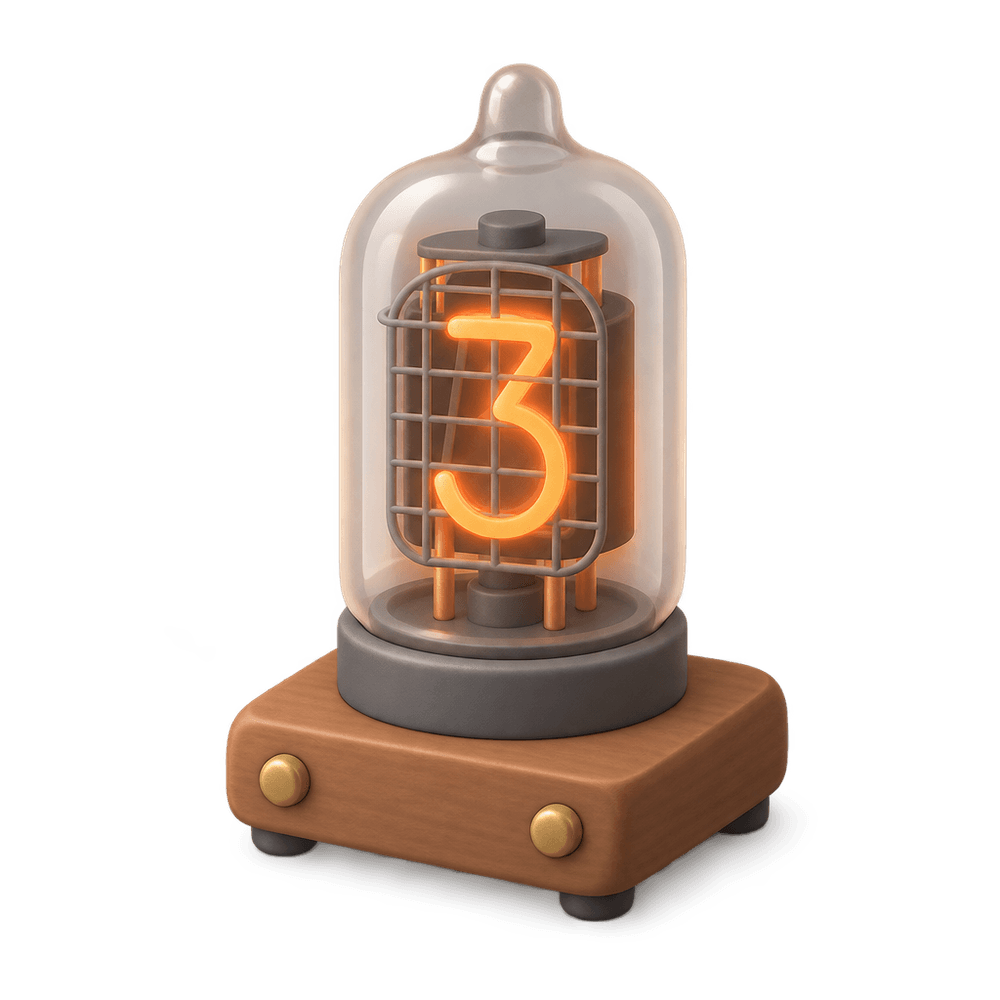 Nixie Tube 3D icon