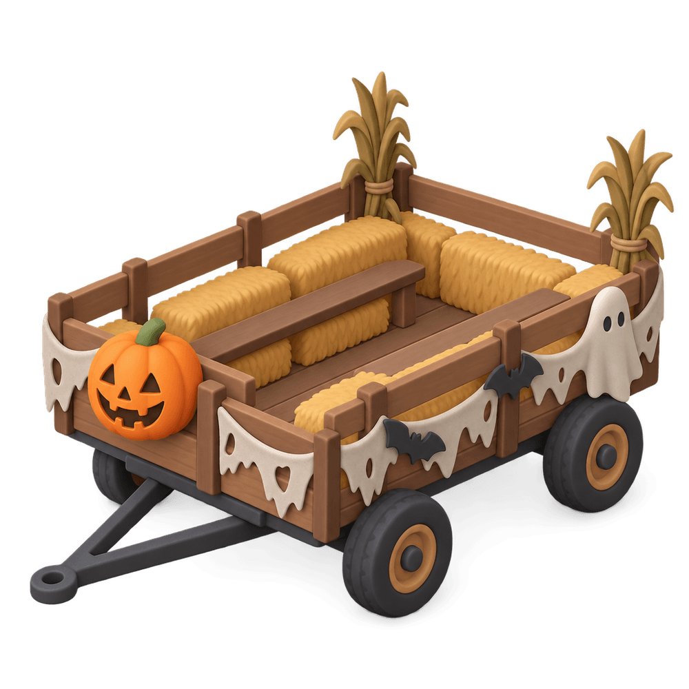 Haunted Hayride Wagon 3D icon