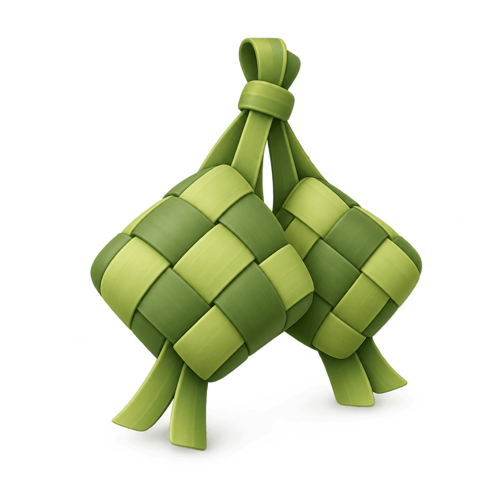 Ketupat 3D icon