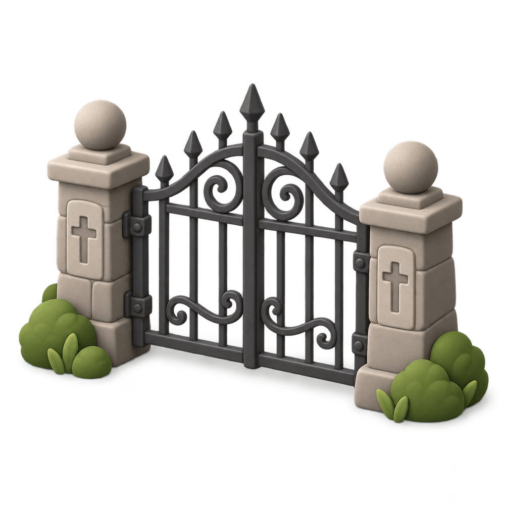 Iron Cemetery Gate 3D icon