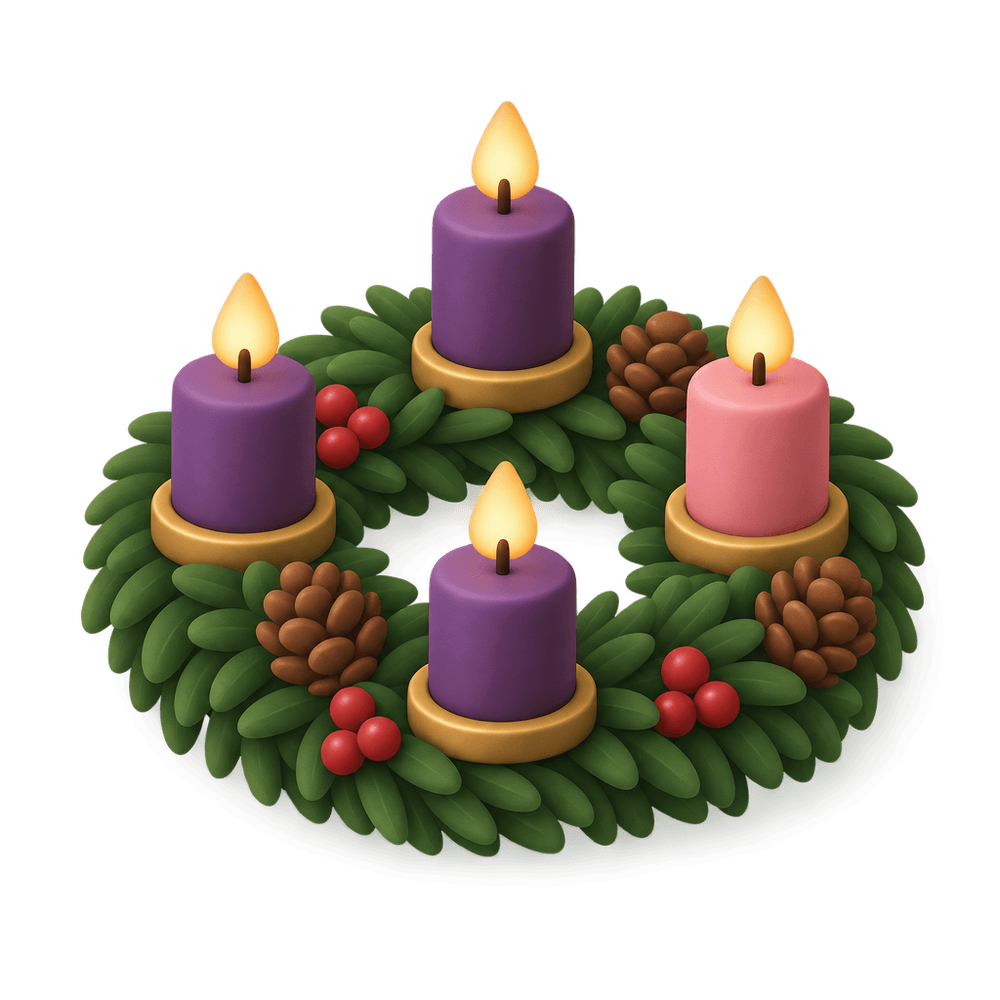 Advent Wreath 3D icon