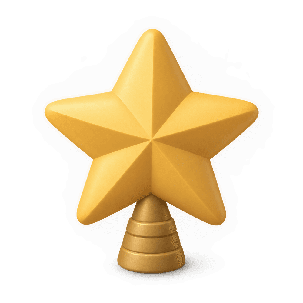 Tree Topper Star 3D icon