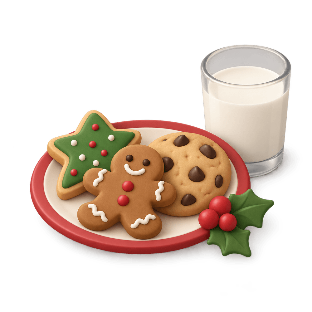 Milk and Cookies for Santa 3D icon