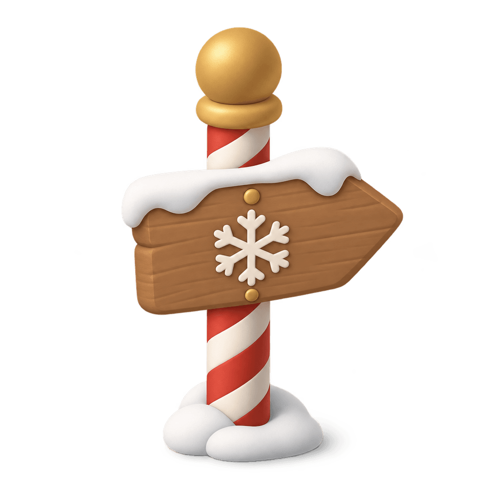 North Pole Signpost 3D icon