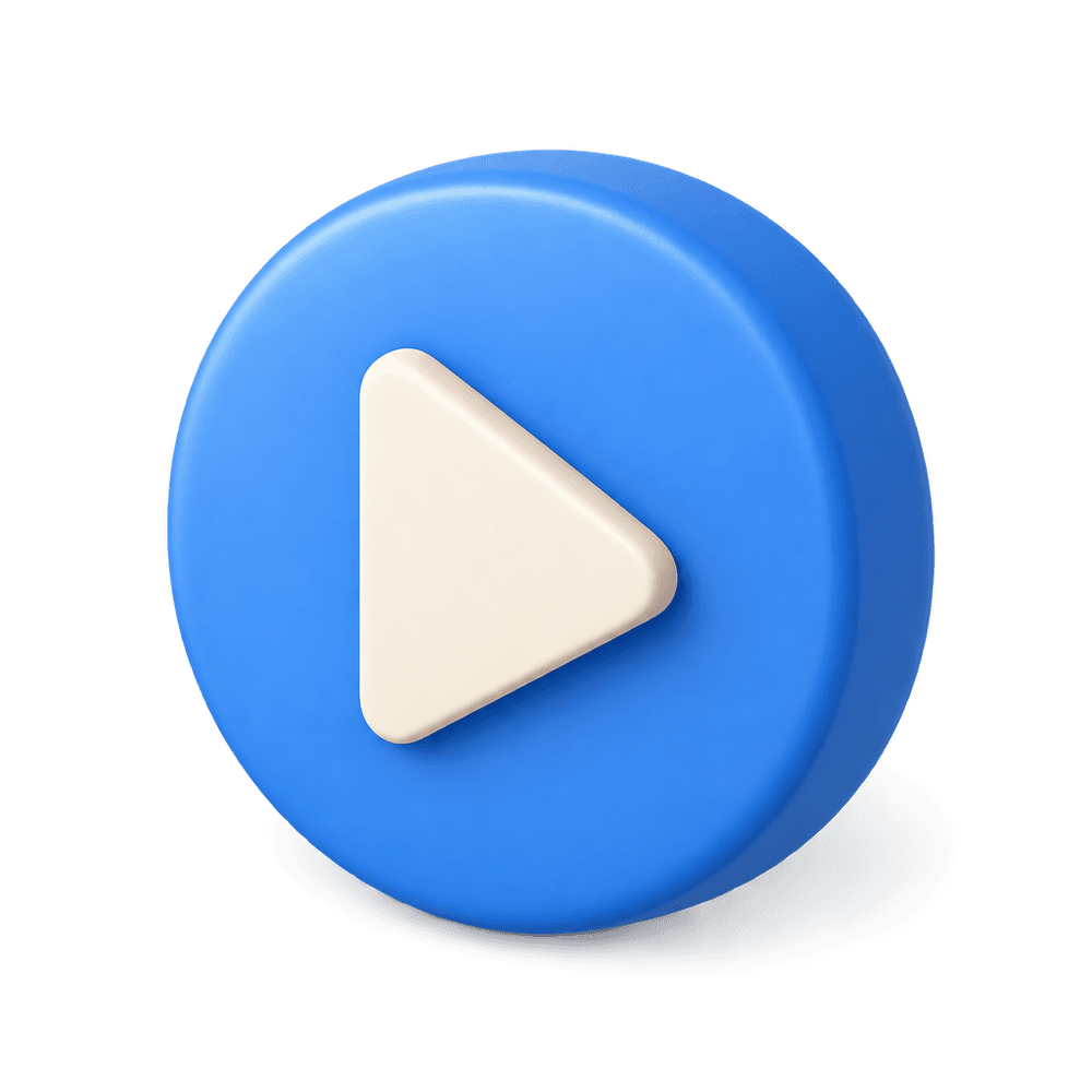 Play Button 3D icon