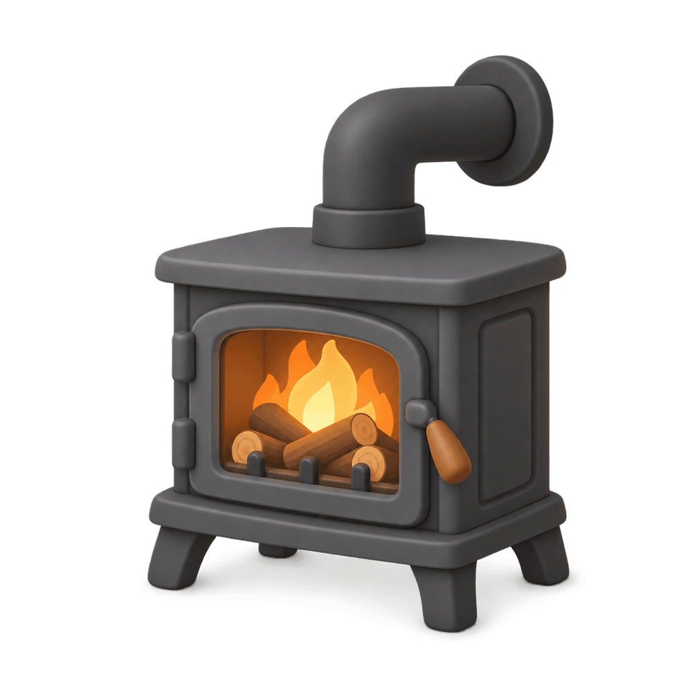 Wood Stove 3D icon