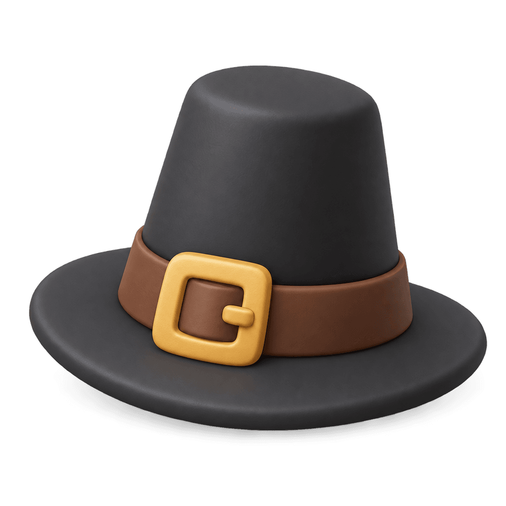 Buckled Pilgrim Hat 3D icon